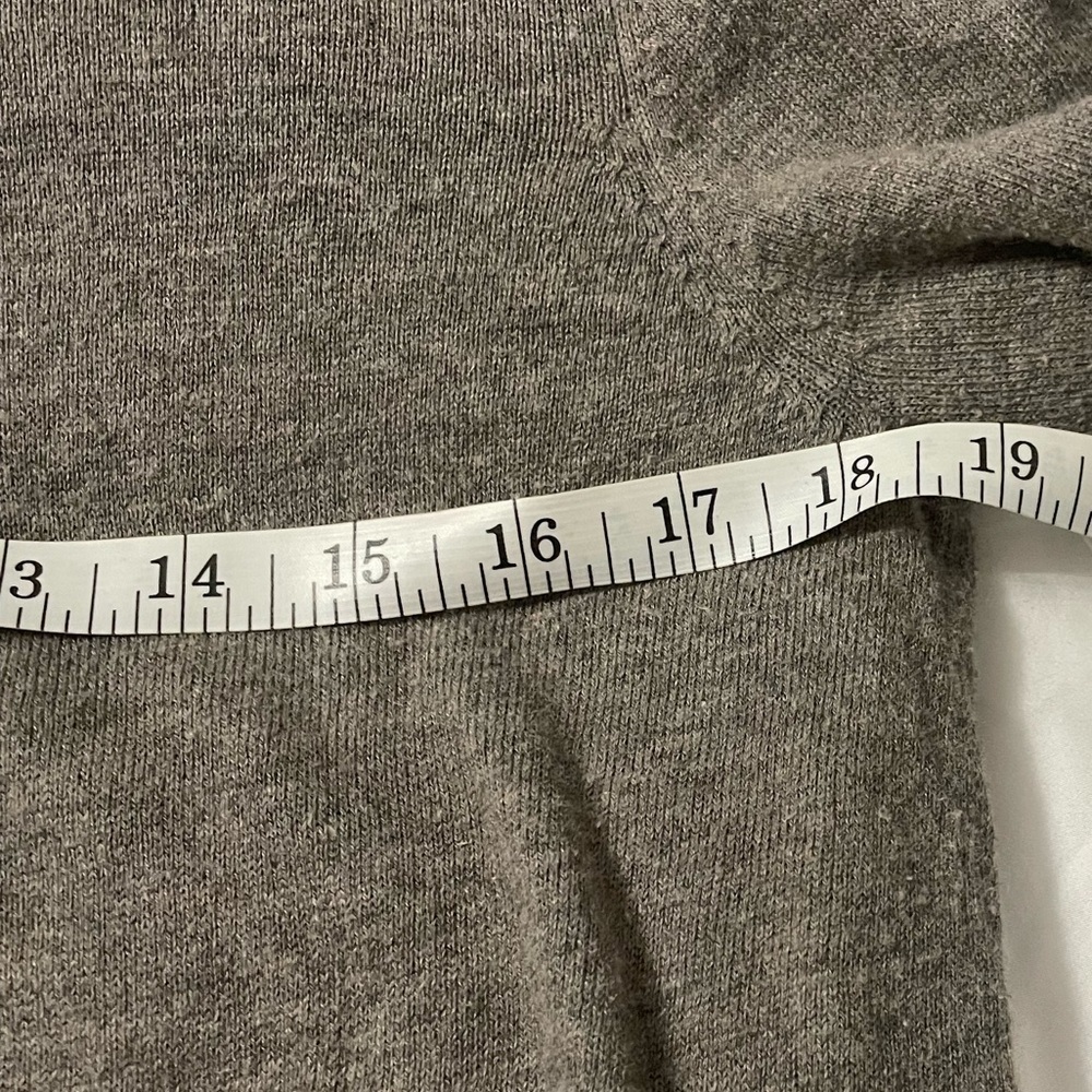 Laurie B. Full Zip Cotton Wool Cashmere Reversible Hoodie Sweater Brown Gray - Picture 5 of 15